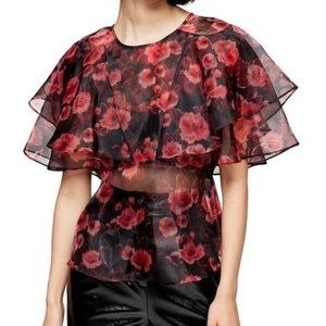 Top shop Red and Black Blouse